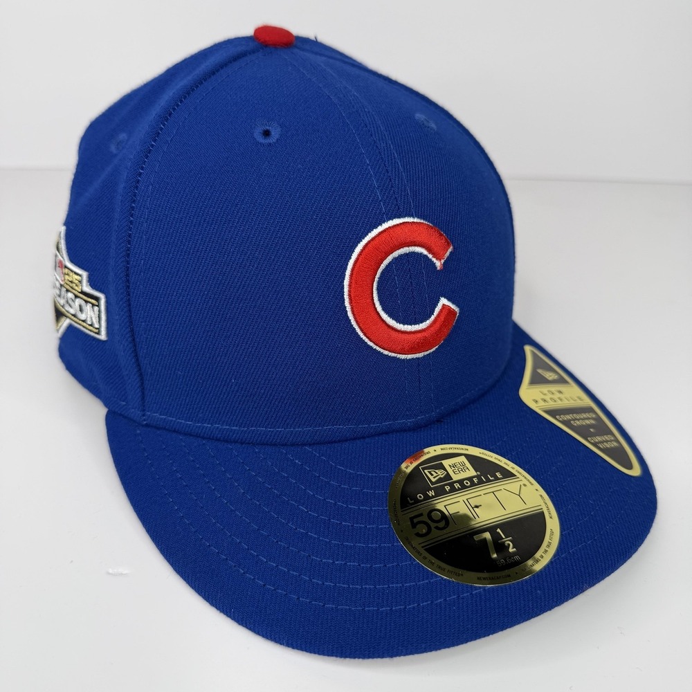 Chicago Cubs Hat Cap Fitted Mens 7 1/2 Baseball New Era Low Profile 59FIFTY